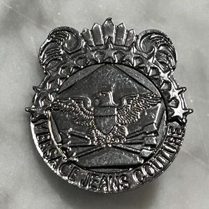Versace Jeans Couture Eagle Crest in Pewter Brooch Rare 2002 VJC Collection